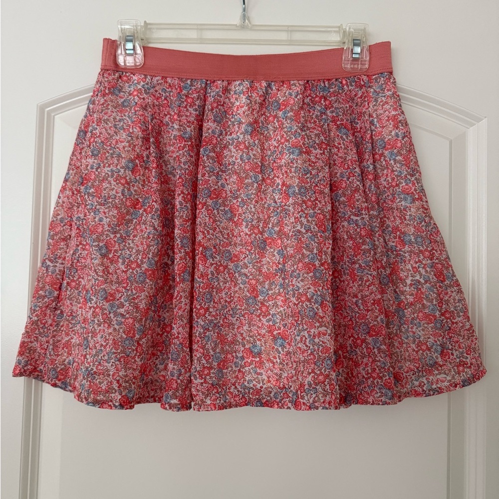 Floral Pink Skirt- Frenchi